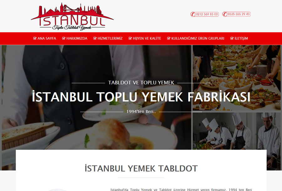 Catering / Yemek Fabrikası Web Sitesi