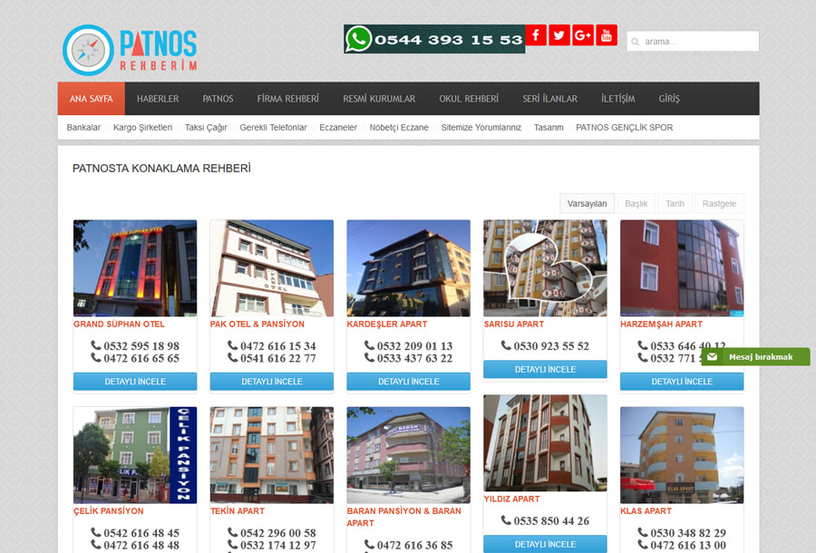 Şehir Portalı Web Sitesi