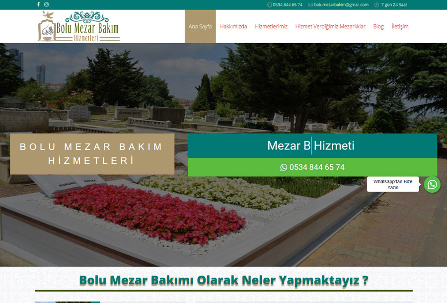 MEZAR BAKIM WEB SİTESİ